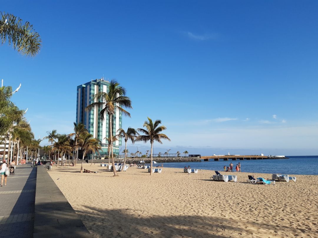 Playa del Reducto, en Arrecife.