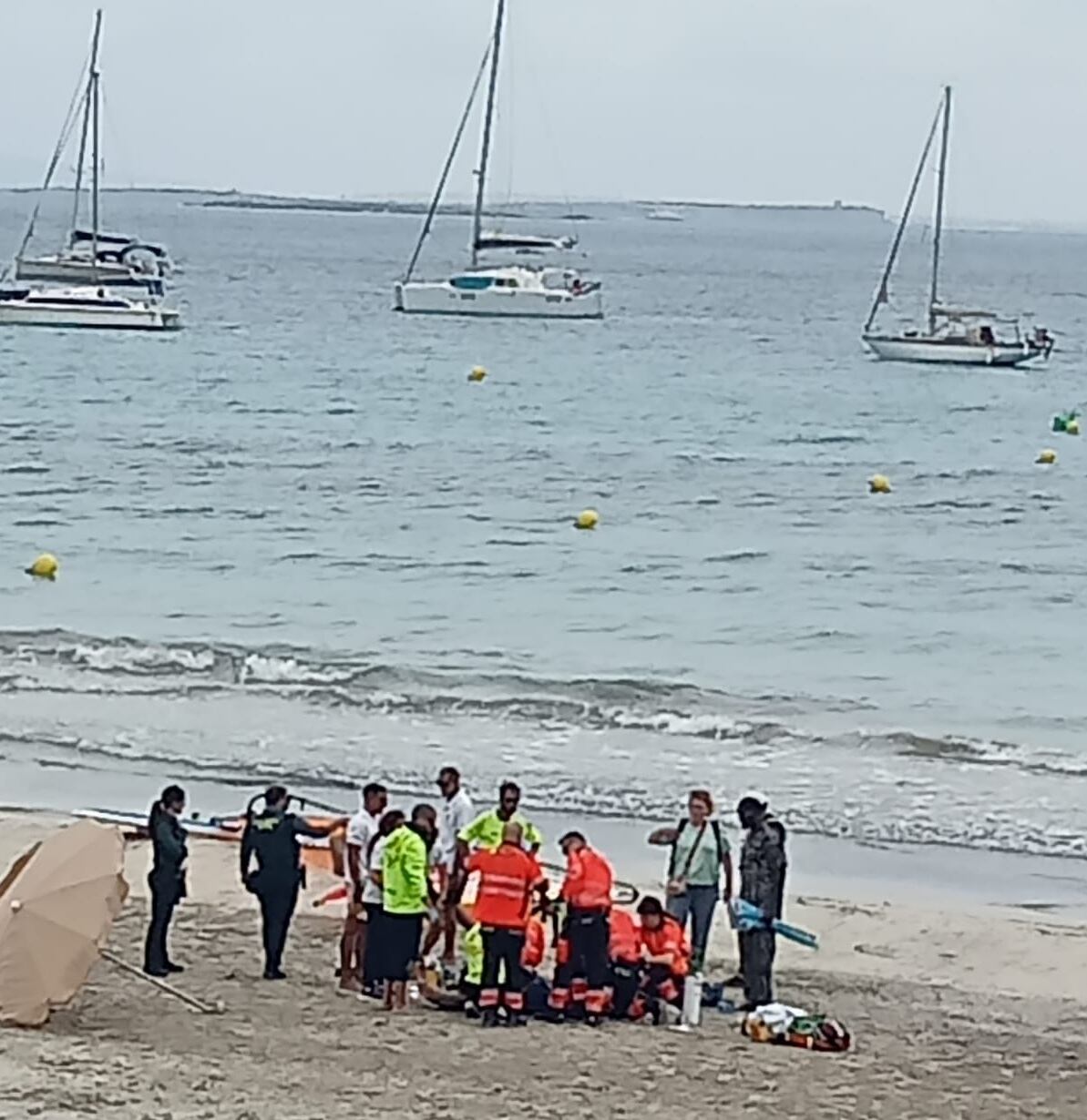 Un momento durante el suceso