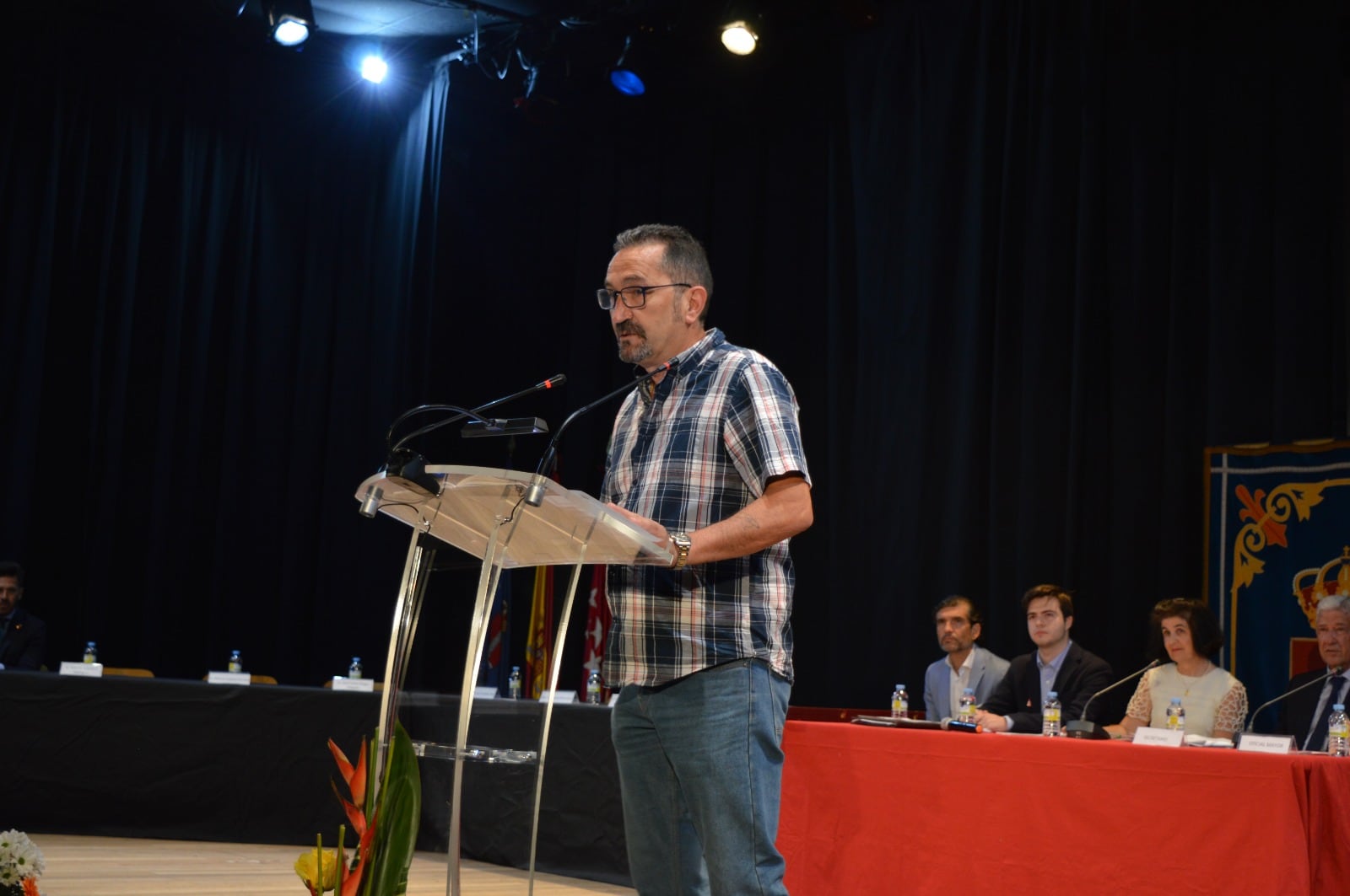 Guillermo Blázquez Domínguez, en la toma de posesión como concejal de Podemos, IU, Alianza Verde en el Ayuntamiento de Humanes de Madrid.