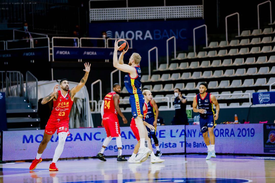 Momento del Andorra-UCAM Murcia CB