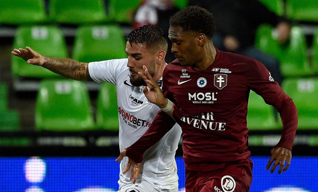 Manuel Cabit, en un momento del partido de Ligue 1 entre el Metz y el Montpellier