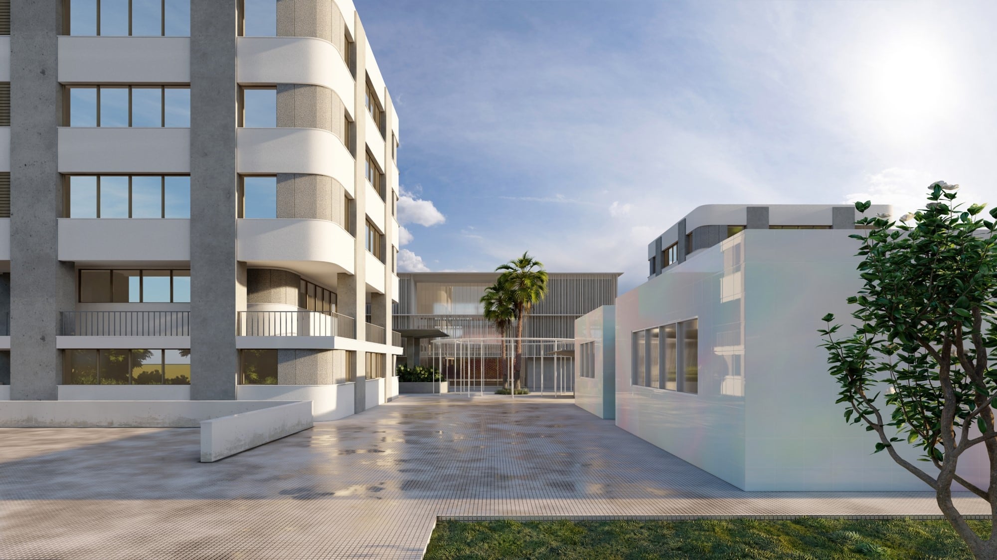 Biblioteca nueva de la facultad de Filosofía y Letras (recreación)