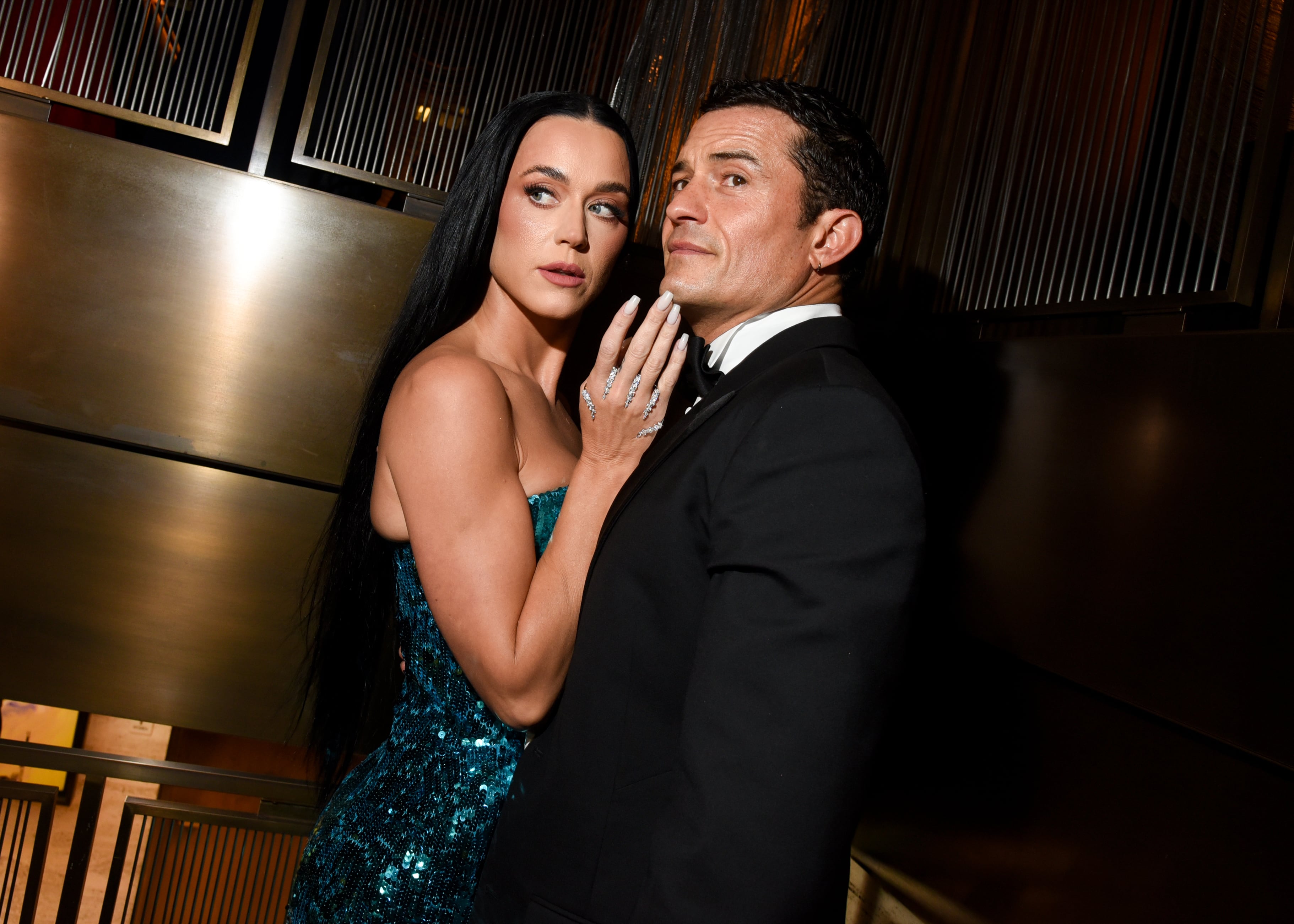 La cantante Katy Perry y el actor Orlando Bloom durante un evento el pasado 2024.