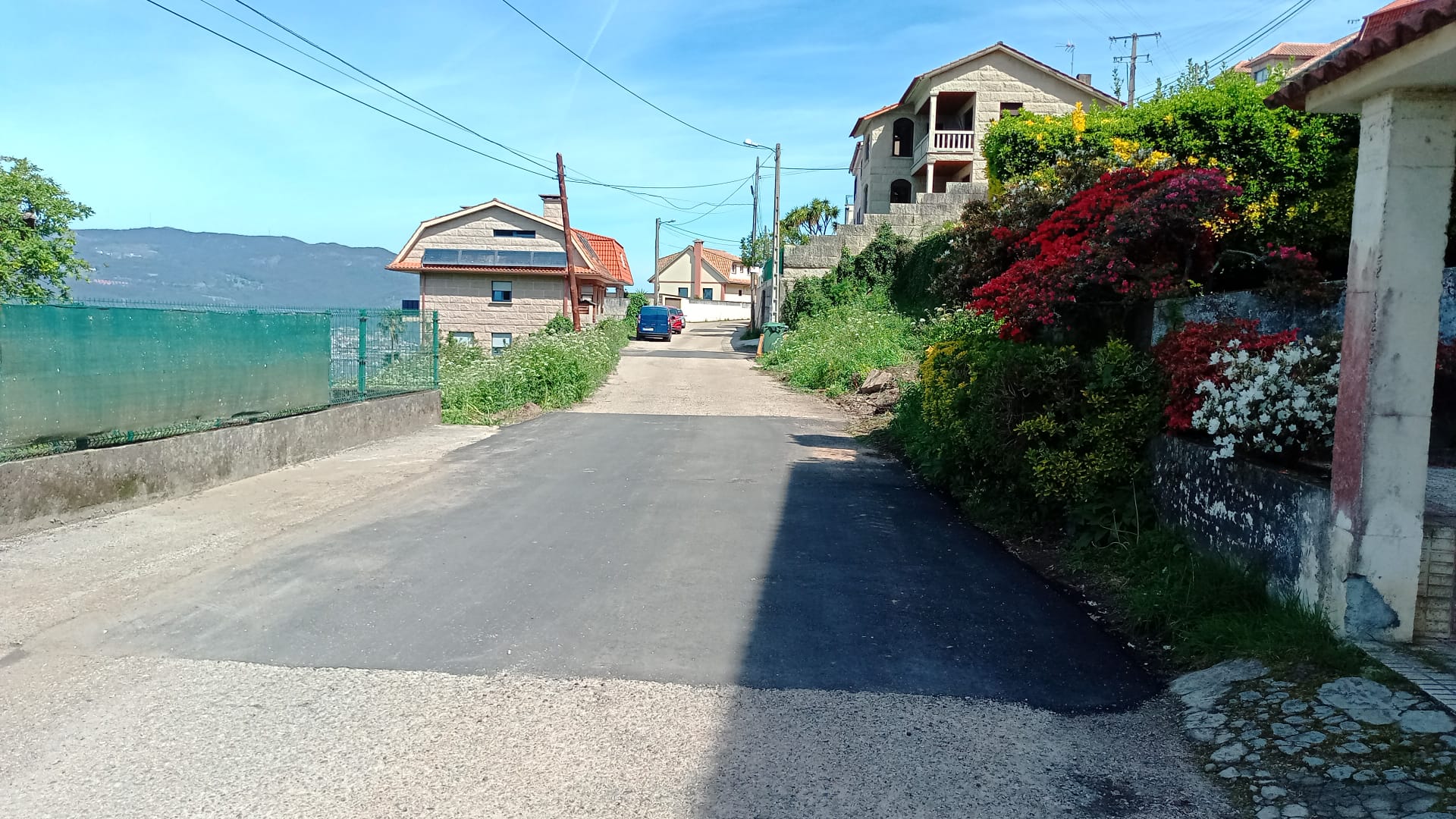 Obras de asfaltado en Redondela