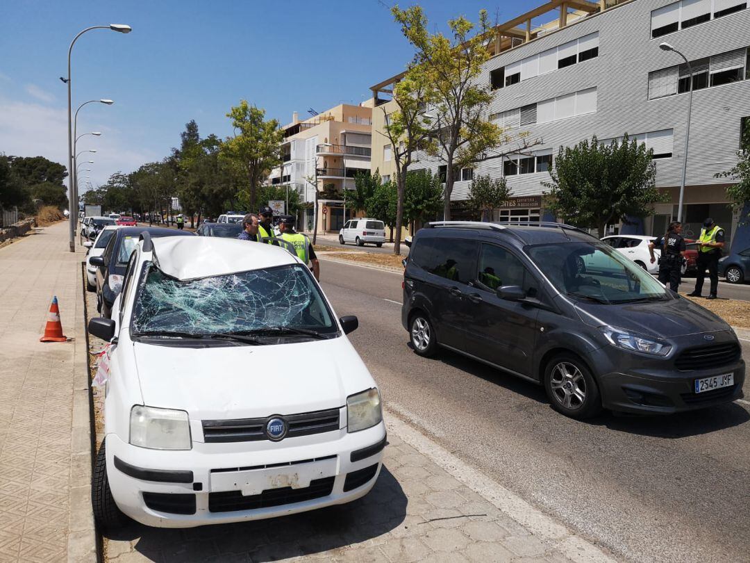 Imagen del vehículo accidentado
