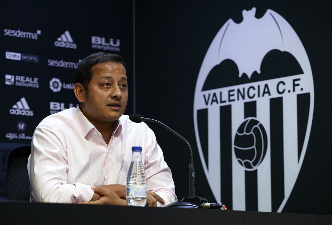 Anil Murthy, en la sala de prensa del Valencia