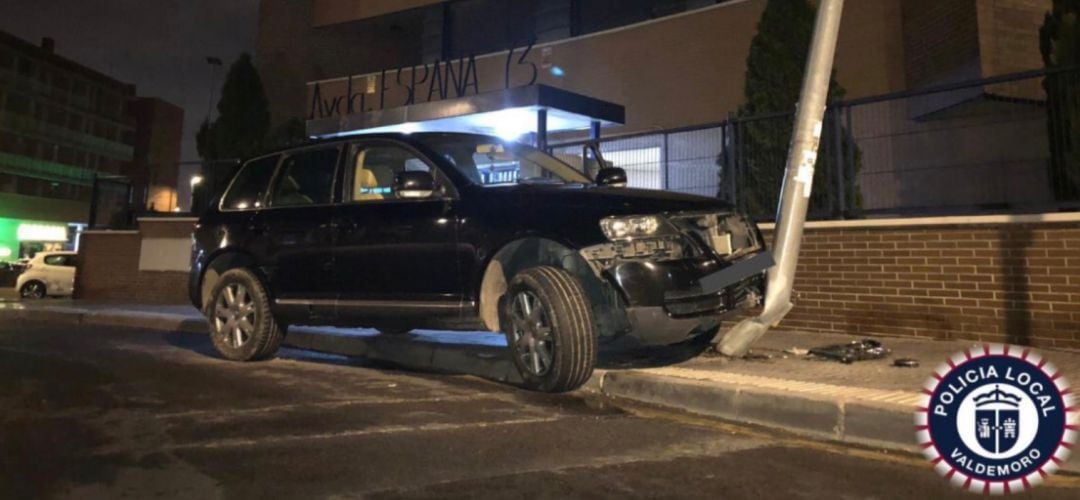 El coche de los presuntos delincuentes