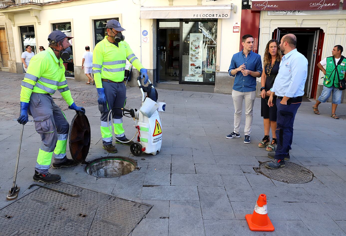 El delegado municipal ha visitado las tareas que se están ejecutando en el centro de Jerez