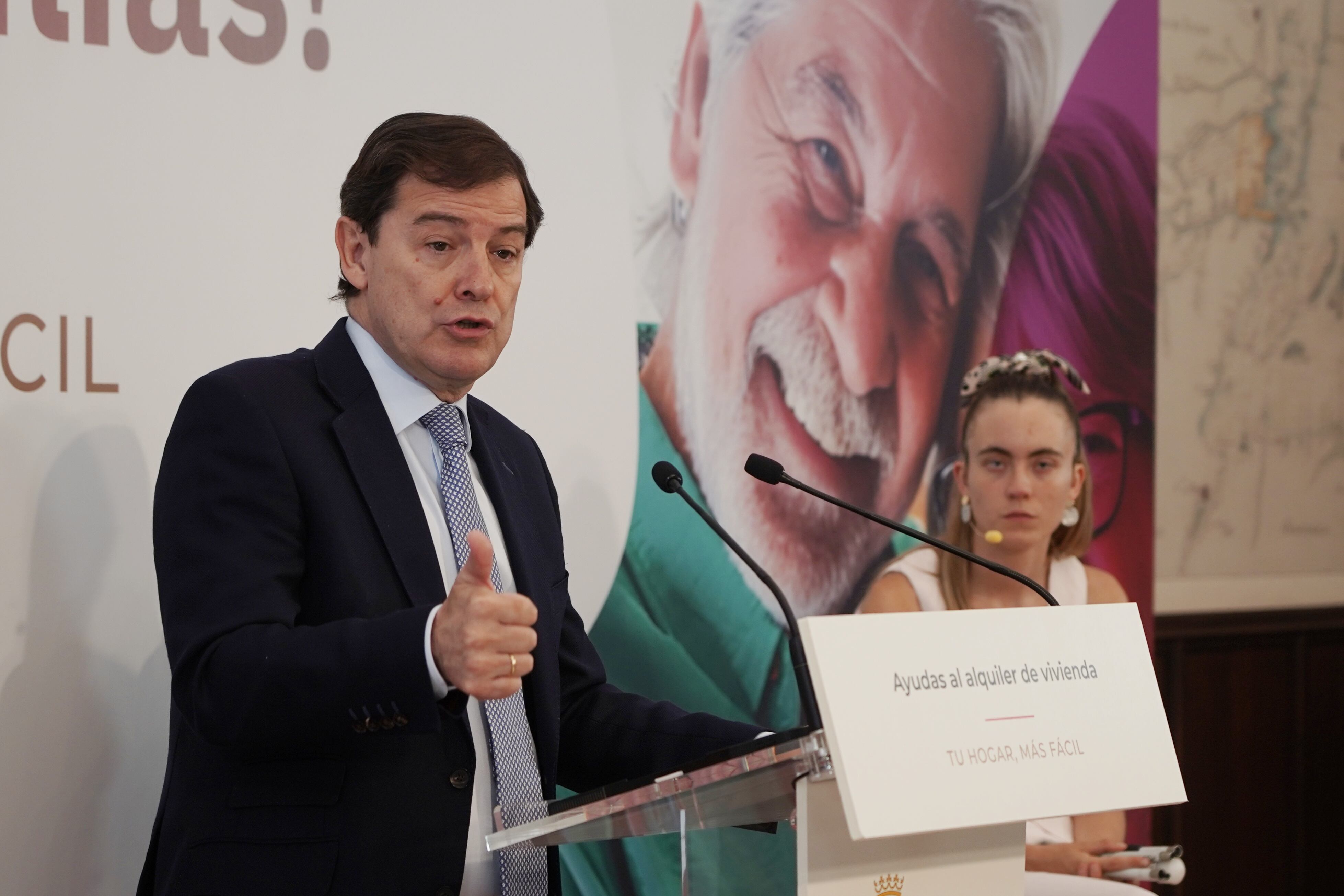 El presidente de la Junta de Castilla y León, Alfonso Fernández Mañueco, presenta medidas en materia de vivienda en la Comunidad
