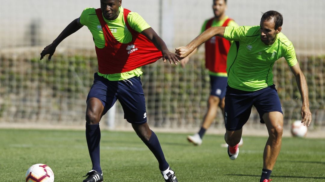 Entrenamiento de jugadores del Granada CF, preparatorio ante el Mallorca