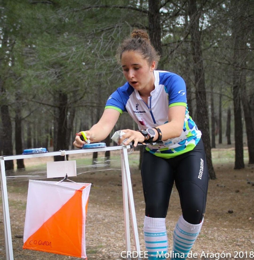 Patricia Toledo durante una de las últimas competiciones de orientación. 