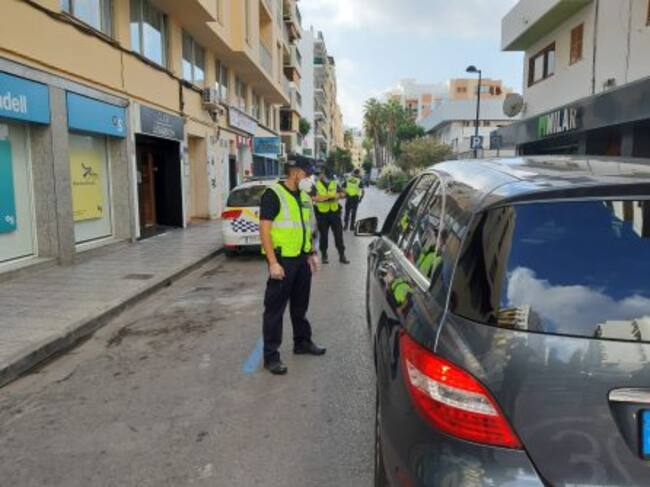 Control policial en el Eixample