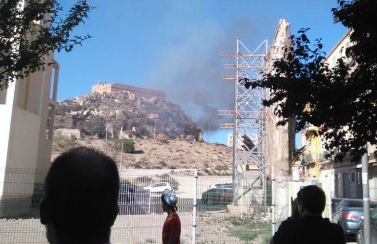 El monte Cantarranas de Cartagena se ha visto afectado por el fuego
