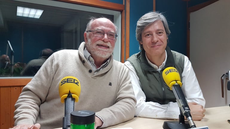 Javier Puente y Carlos Pajares en el estudio de la Ventana 