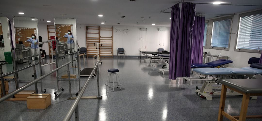 El Hospital Severo Ochoa de Leganés se plantea recuperar el gimnasio de Rehabilitación, que no ha sido utilizado para pacientes Covid durante esta segunda ola de la pandemia