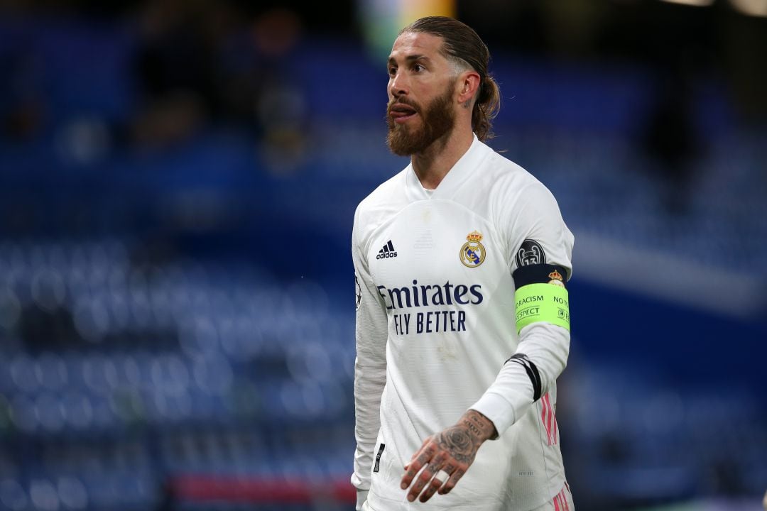 Sergio Ramos en uno de sus últimos partidos con el Real Madrid