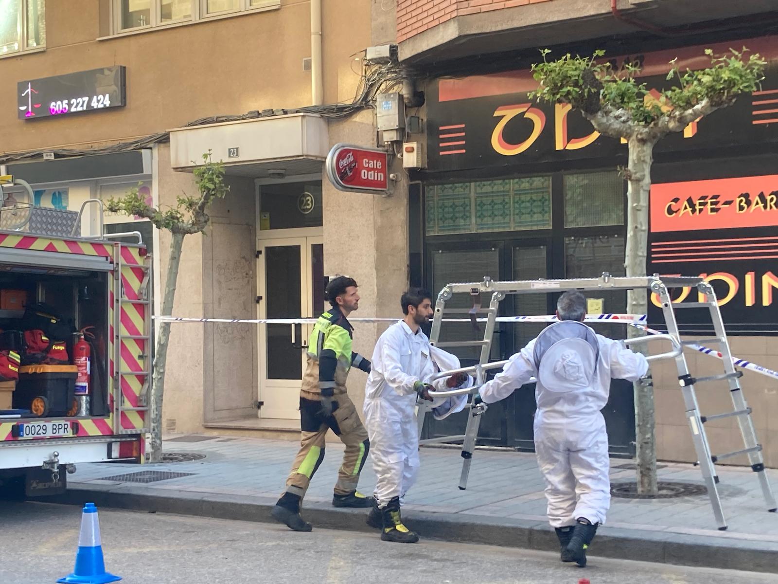 Intervención para retirar el enjambre