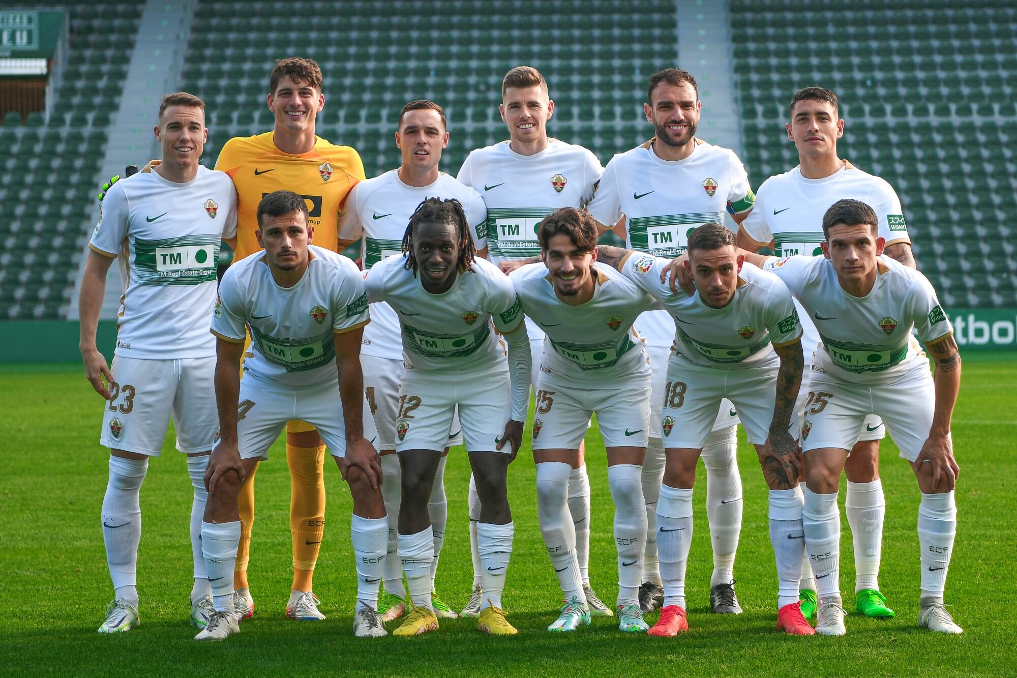 El once inicial del Elche que formó el técnico franjiverde Pablo Machín