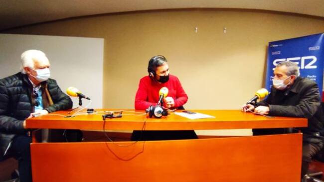 Simón Ángel Ros Perán, arquitecto, y Rafael Ruíz, presidente del Casino