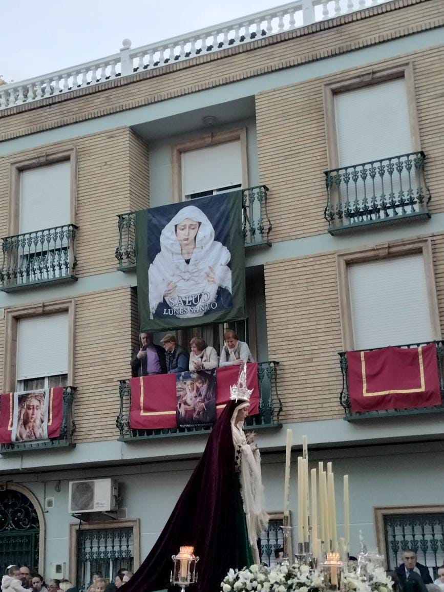 La Virgen de la Salud durante su estación de penitencia