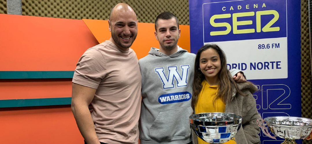 Carlos Urrea, David Rueda y Emilia Moncada en los estudios de Hoy Por Hoy Madrid Norte