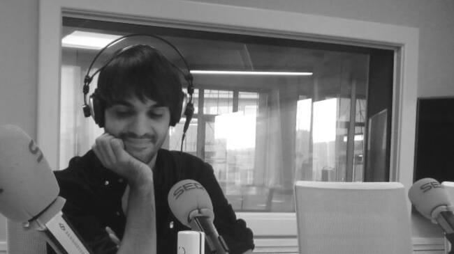 Eneko Sagardoy durante la entrevista en Radio Bilbao