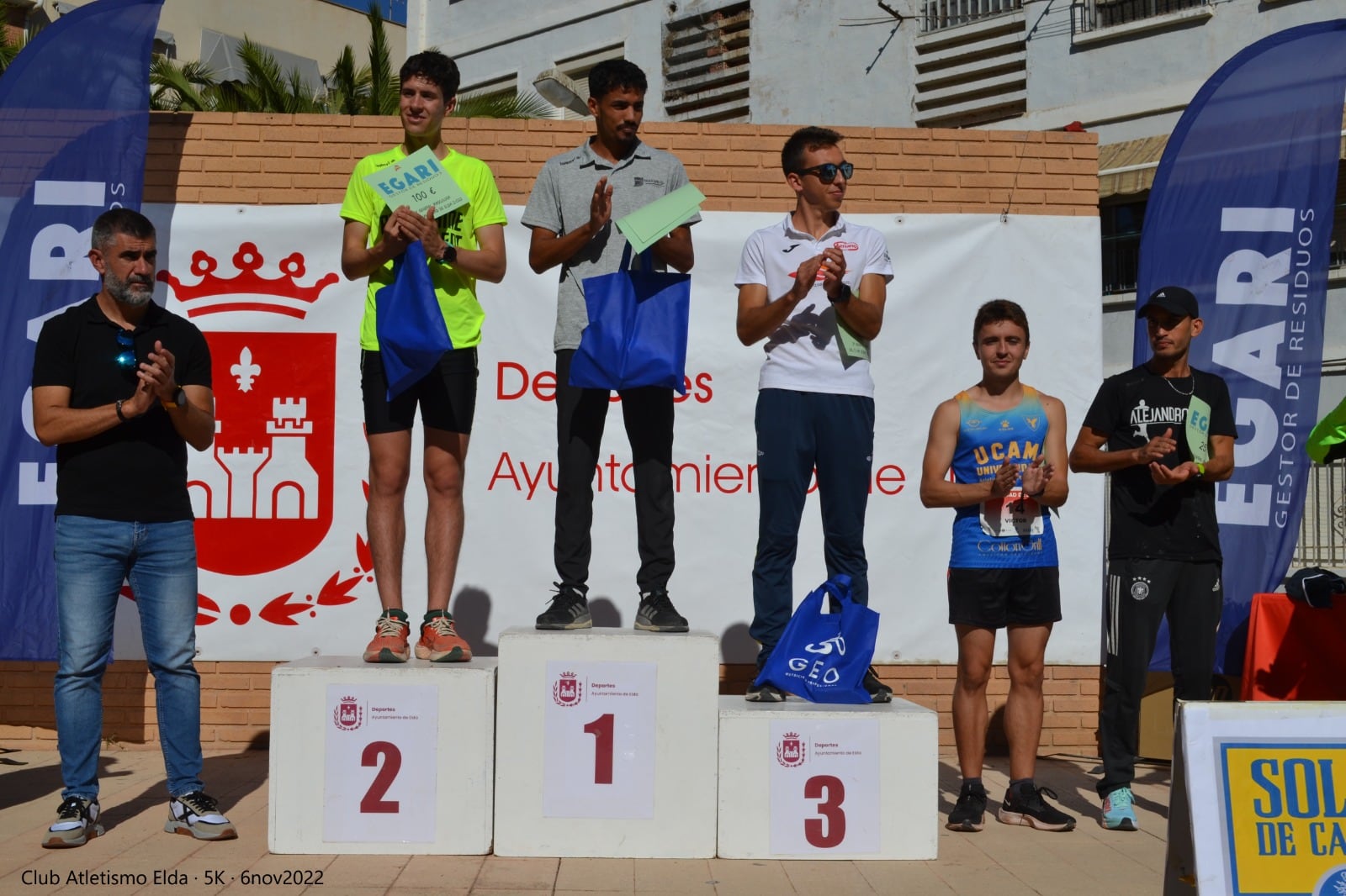 Podio masculino del 5K Ciudad de Elda 2022