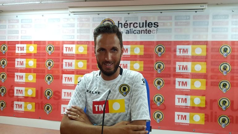 LLuís Planagumà, en la sala de prensa del Rico Pérez