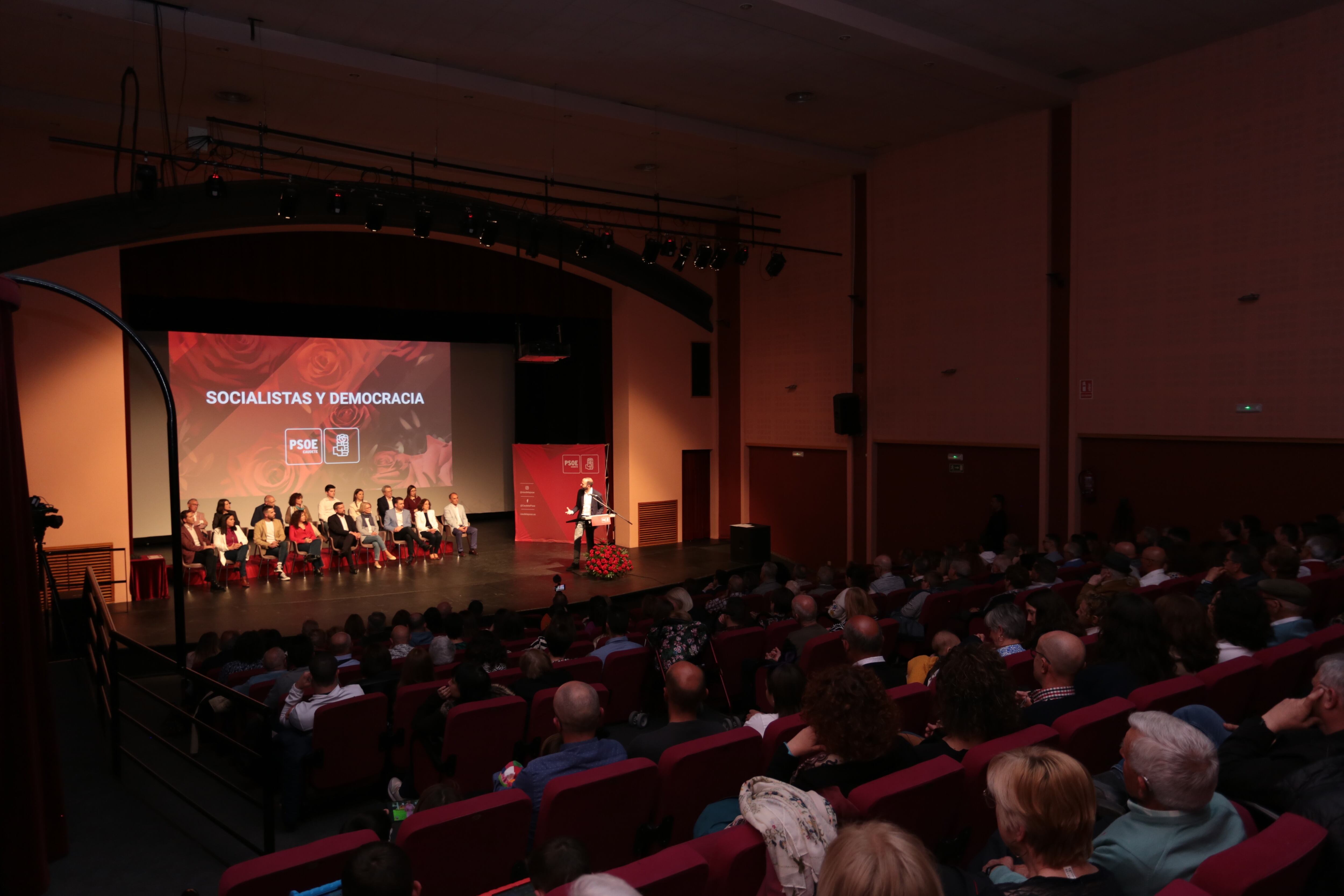 Momento del acto del PSOE de Caudete