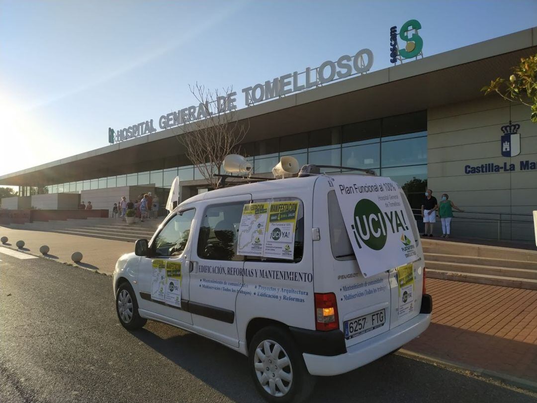 Imagen de la cocnentración en febrero de la Plataforma Pro Servicios de la Comarca de Tomelloso