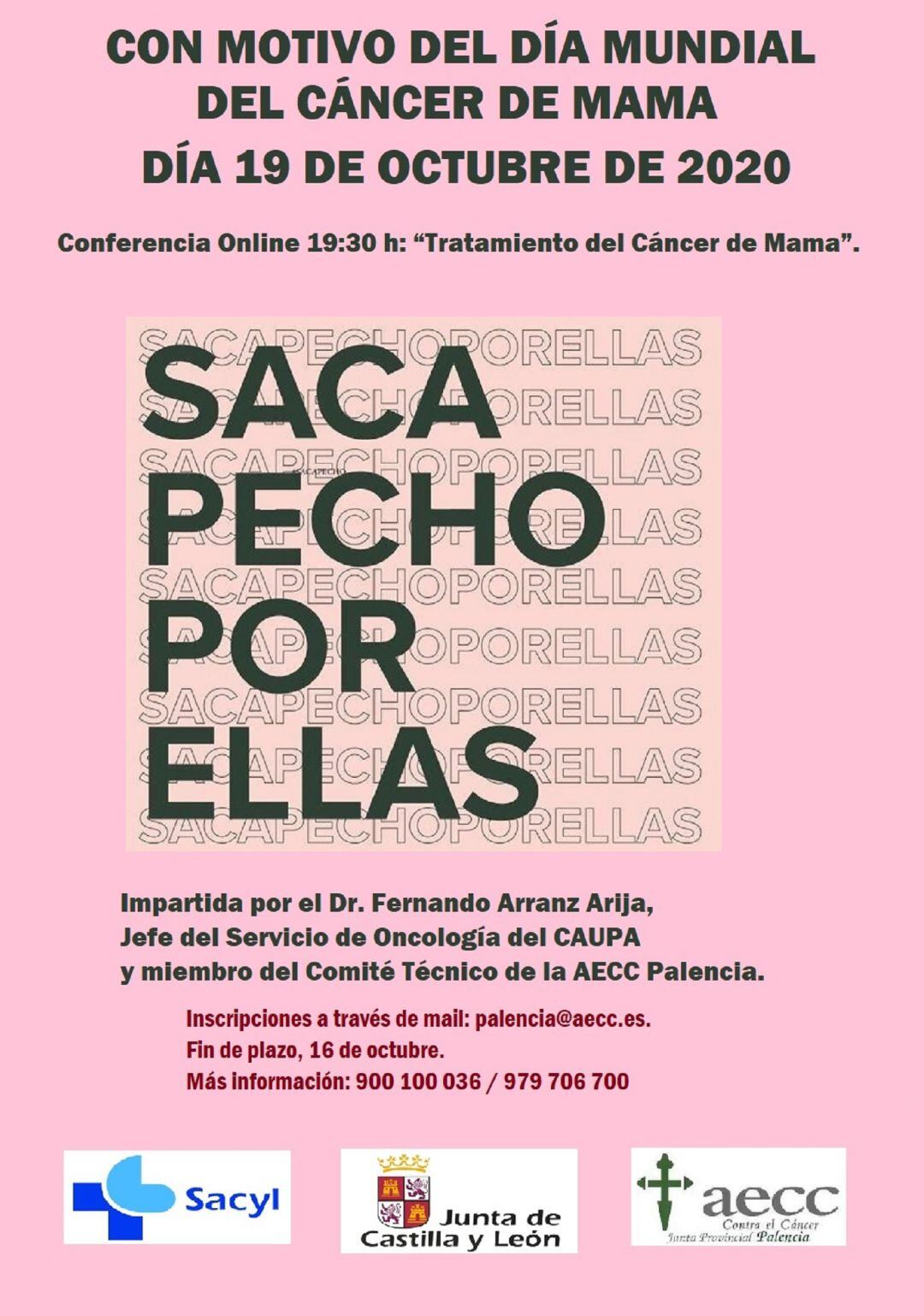 Cartel del acto online organizado en Palencia