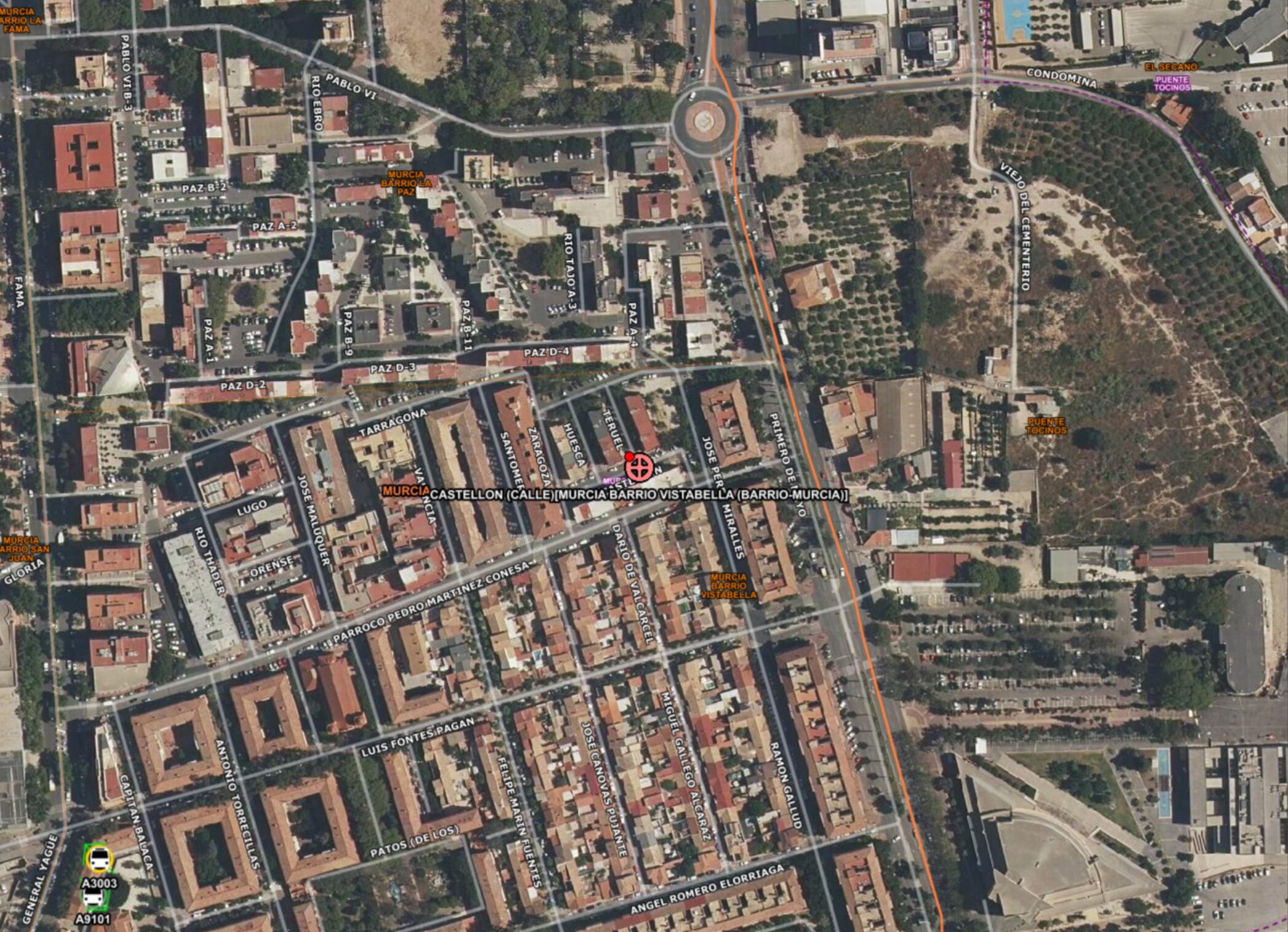 Incendio en el barrio de Vistabella en Murcia / 112 Región de Murcia