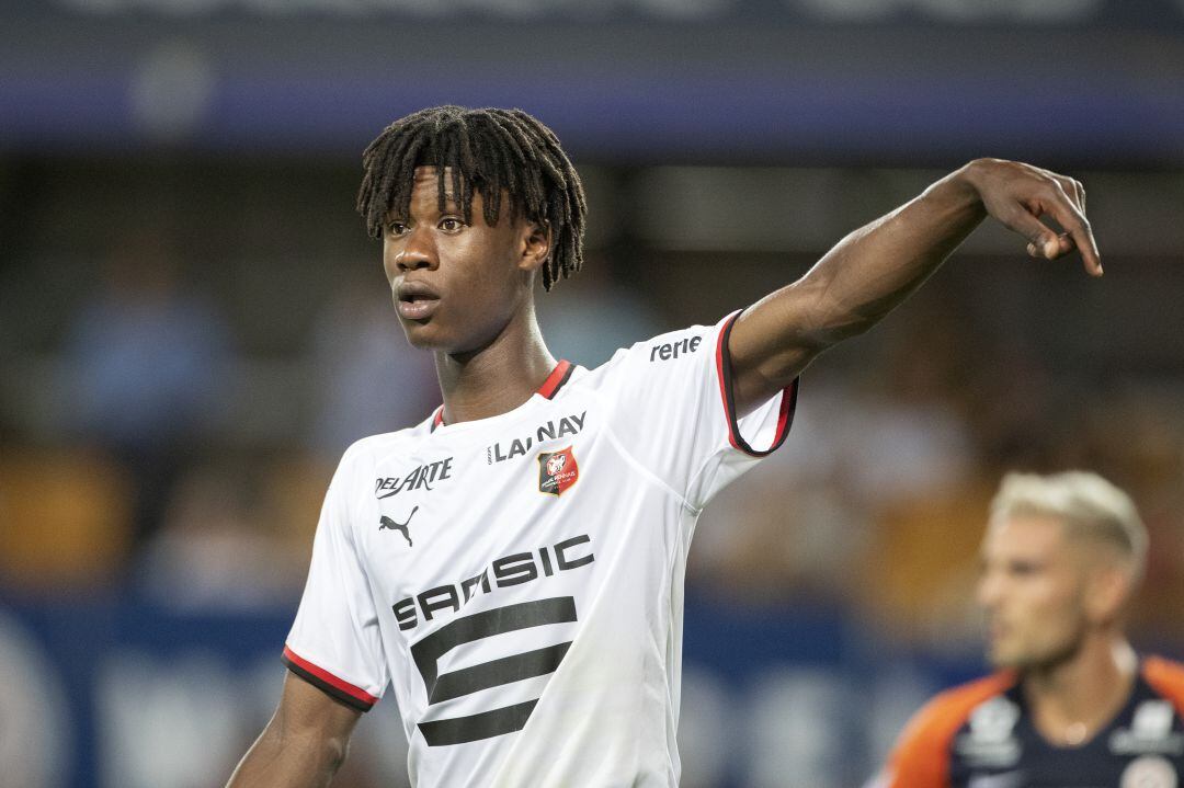 El jugador del Rennes Eduardo Camavinga.