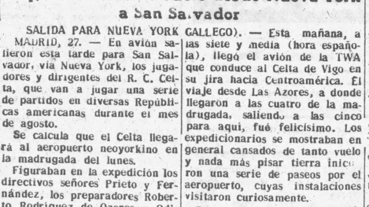 Todo lo que usted siempre quiso saber sobre la historia de Vigo: El viaje a América del Celta en 1952
