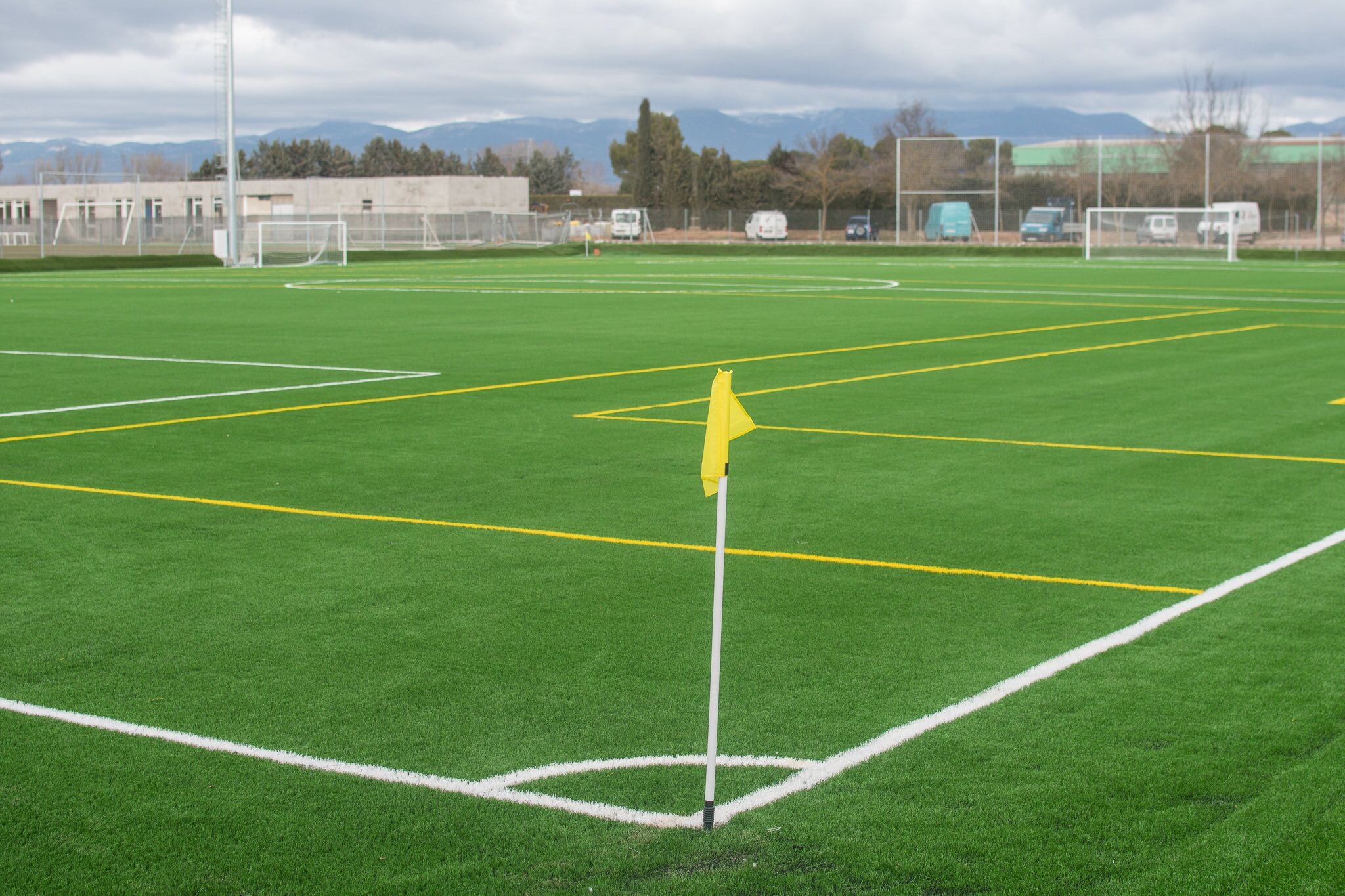 Los nuevos campos de la Base Aragonesa de Fútbol han permitido dar un salto de calidad en infraestructuras a la SD Huesca