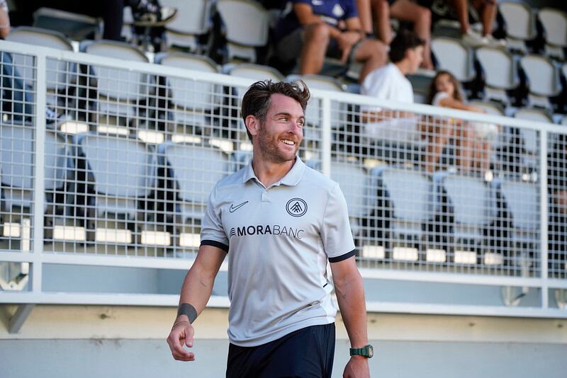 Ibai Gómez, durant el partit amistós d&#039;aquesta setmana contra l&#039;Inter Escaldes