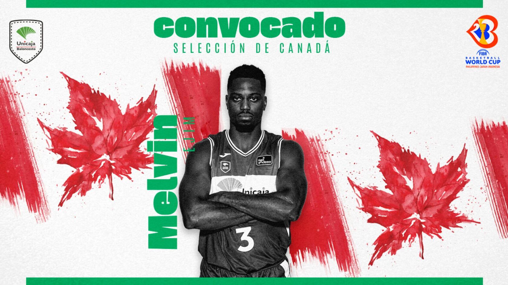 El alero del Unicaja Melvin Ejim, convocado por Canadá para el Mundial