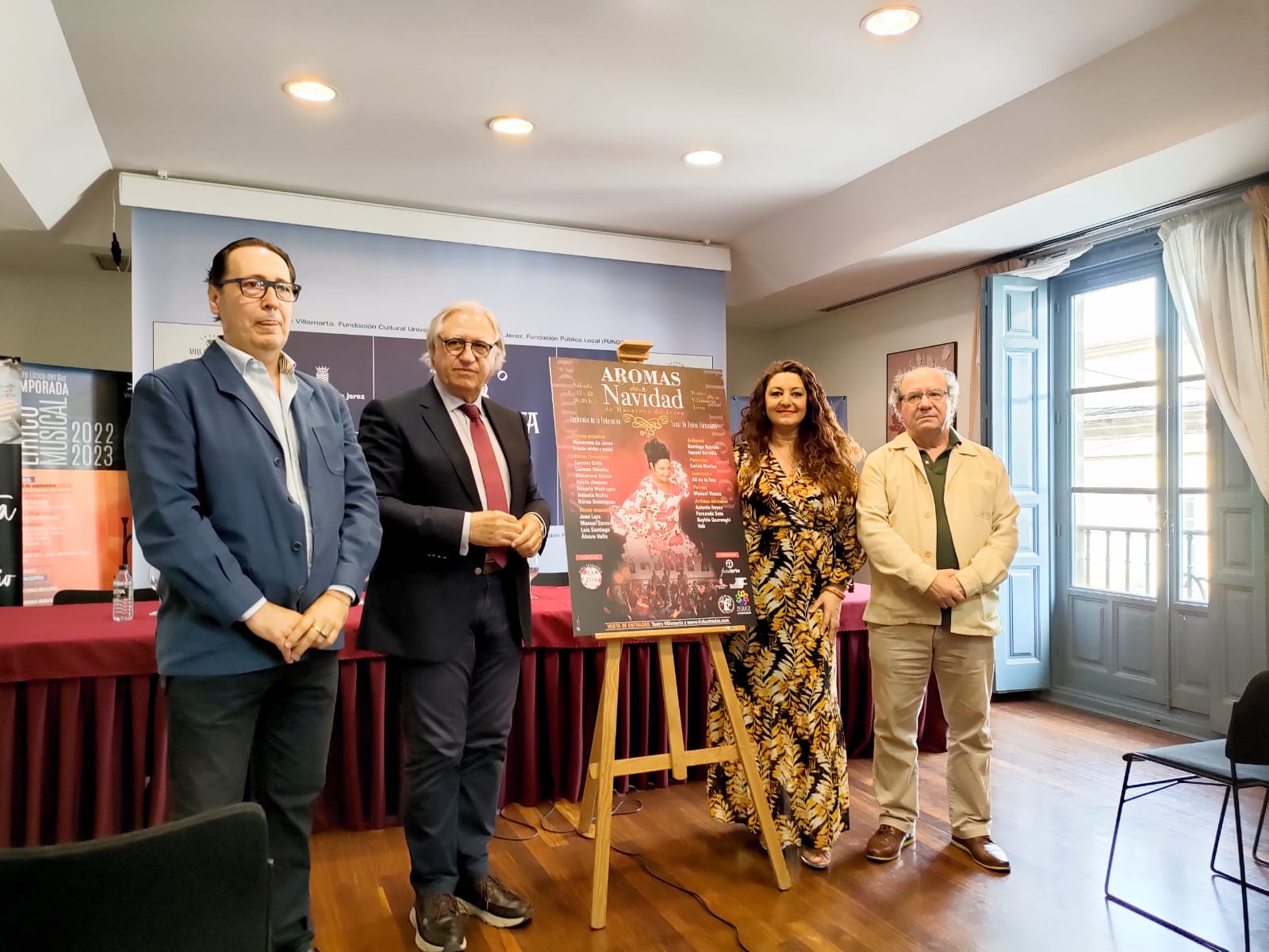 Organizadores del evento en su presentación en el Teatro Villamarta / Radio Jerez