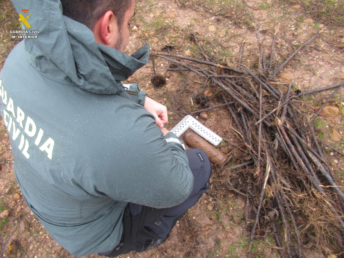 Destruido un proyectil de la Guerra Civil en la Montaña Palentina