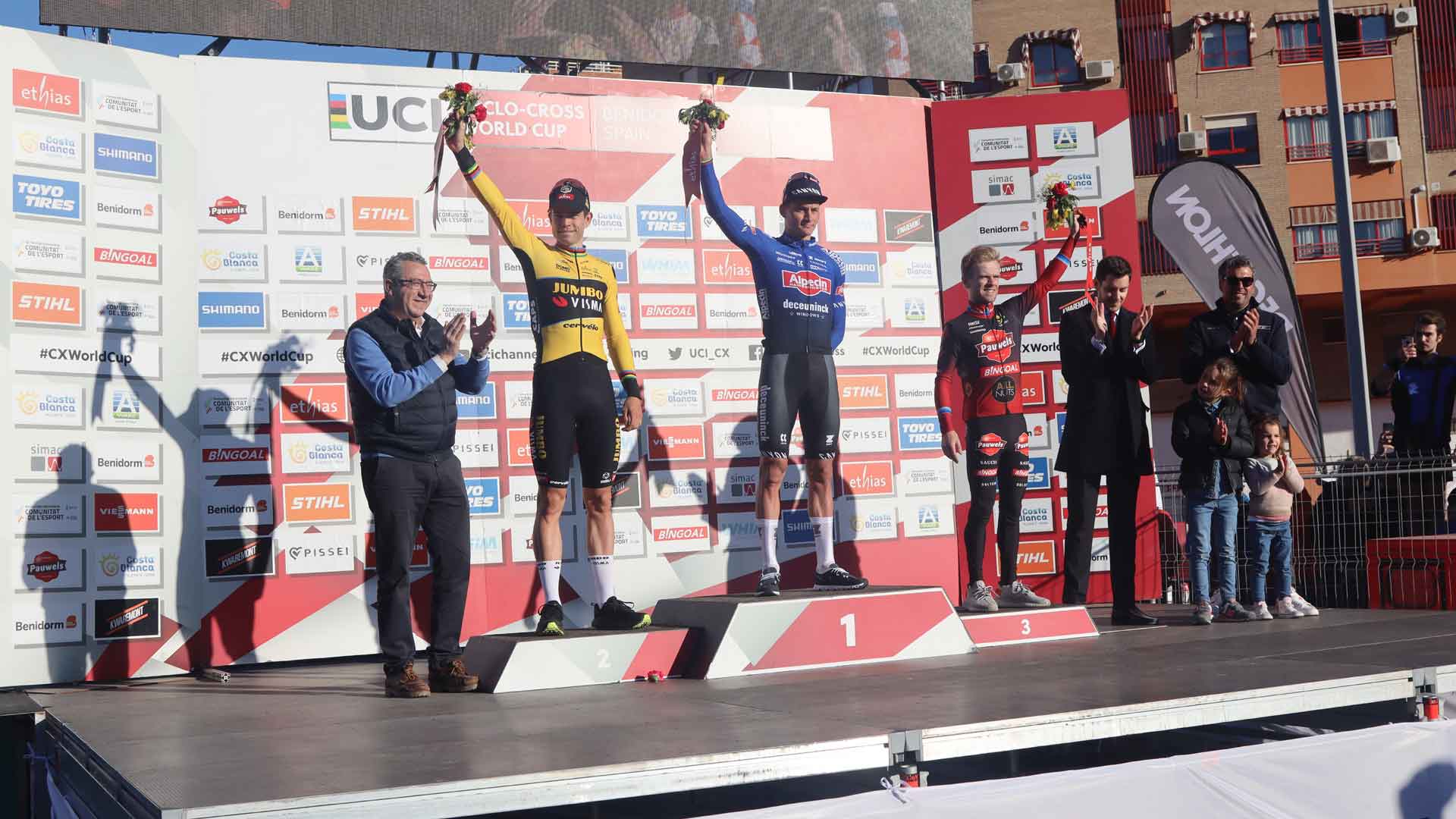 Ganadores de la prueba de la Copa del Mundo de ciclocross celebrada este domingo en Benidorm