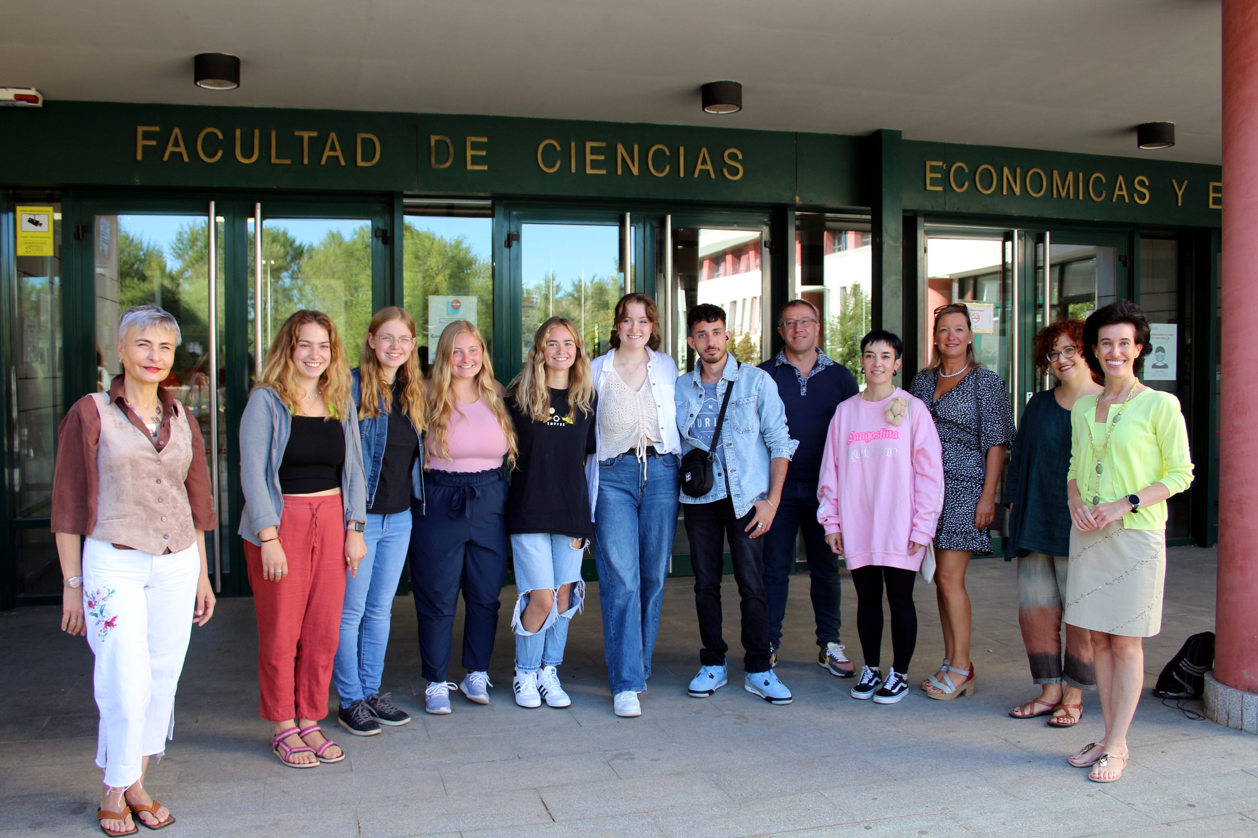 Recibimiento en la Universidad de Burgos a alumnas de la Universidad de Western Michigan de Estados Unidos. / Foto: UBU