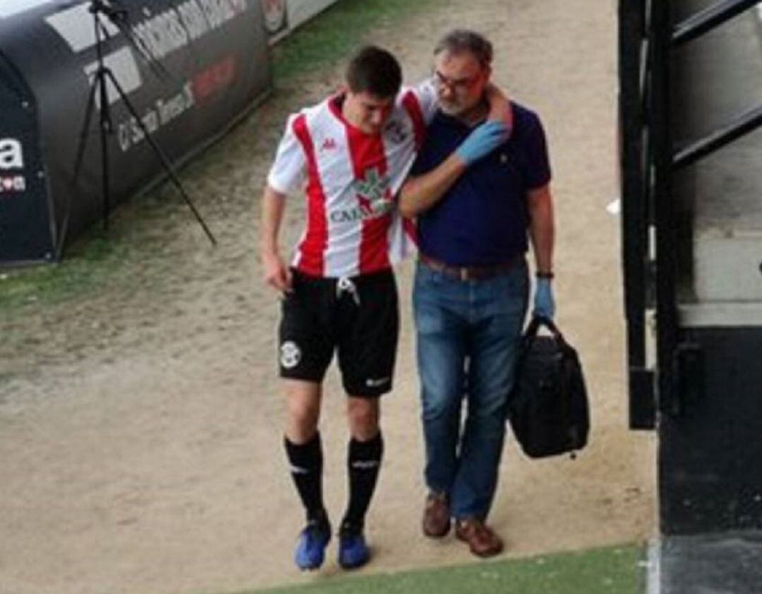 Fran Perrini abandonando el Ruta lesionado