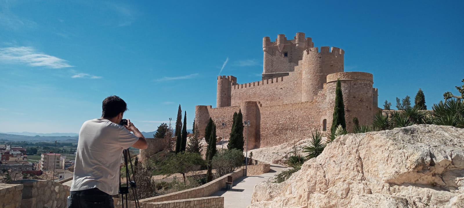 Grabación documental en el Castillo de Villena