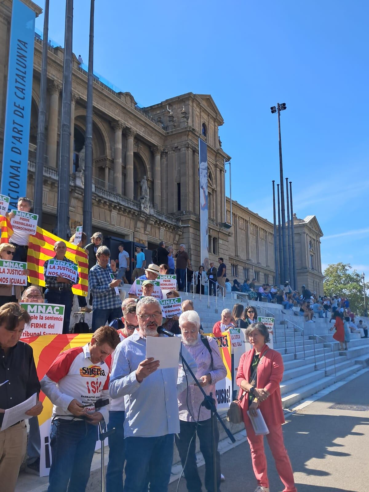 Lectura de manifiesto este sábado en Barcelona.