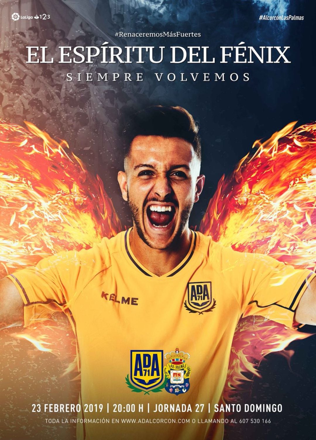 Cartel del partido del Alcorcón frente a UD Las Palmas