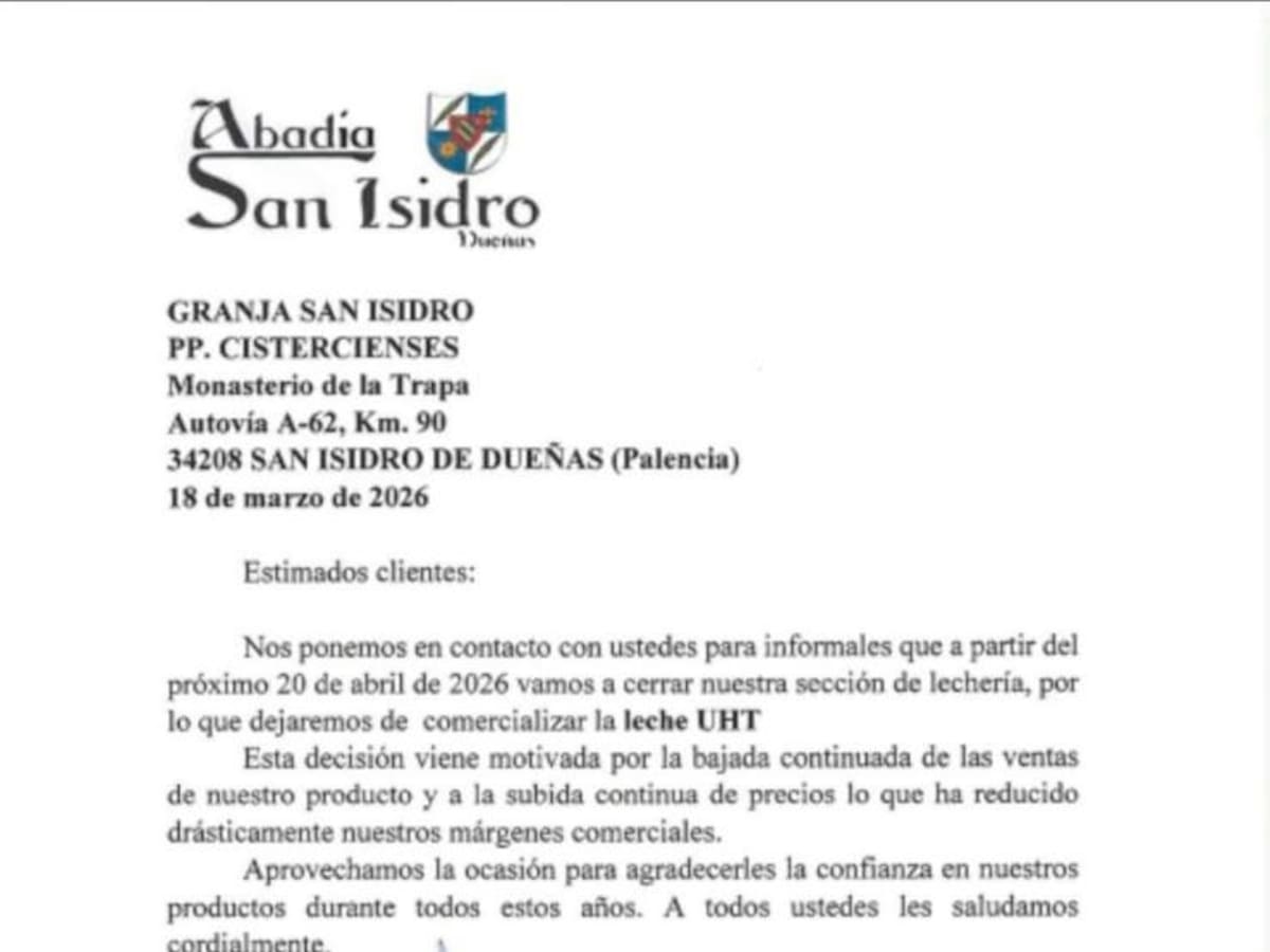 La Trapa de Dueñas deja de producir leche tras más de 70 años de historia