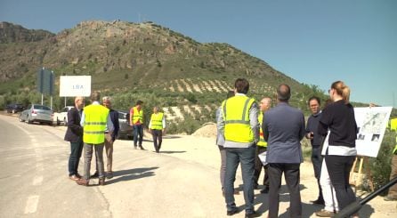 Felipe López ha visitado tambien las obras en ejecución para la variante de Quesada