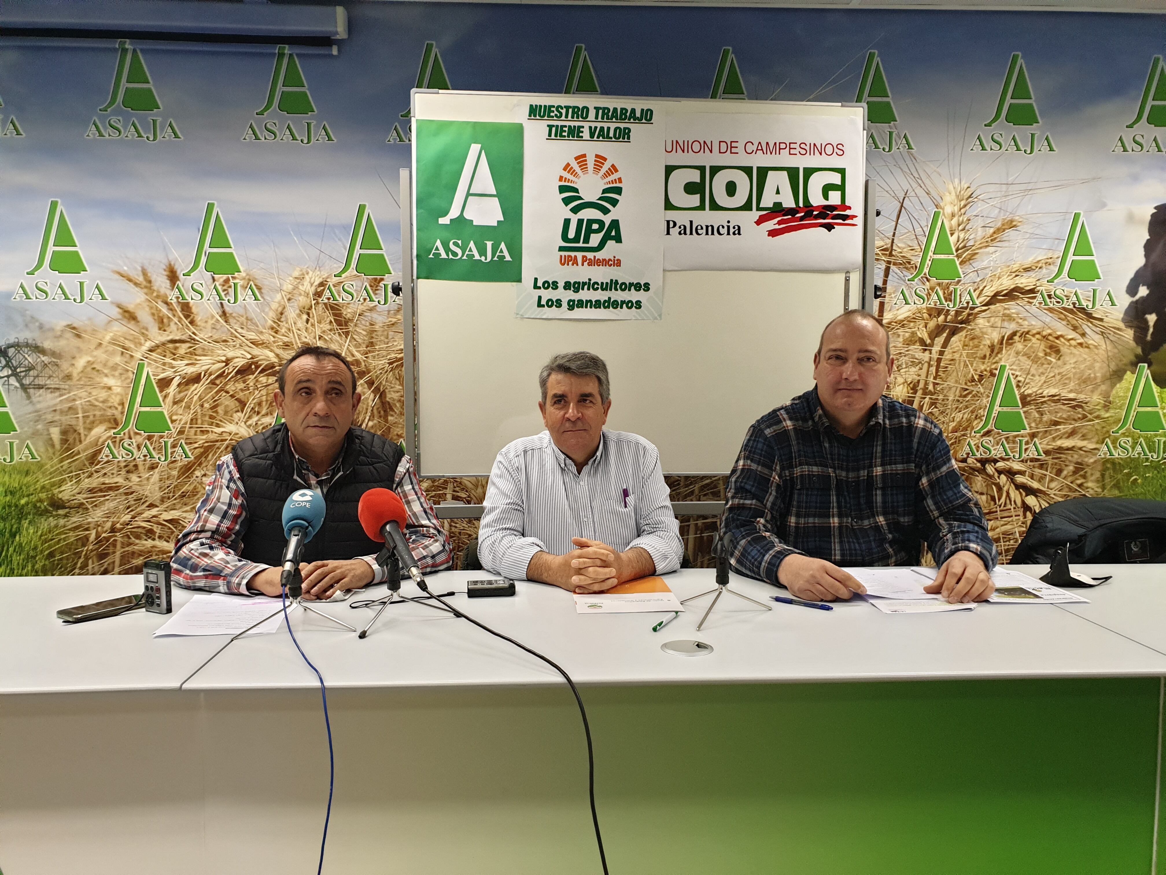 Asaja, UPA y COAG Palencia se manifestarán en Madrid pidiendo respeto para el medio rural