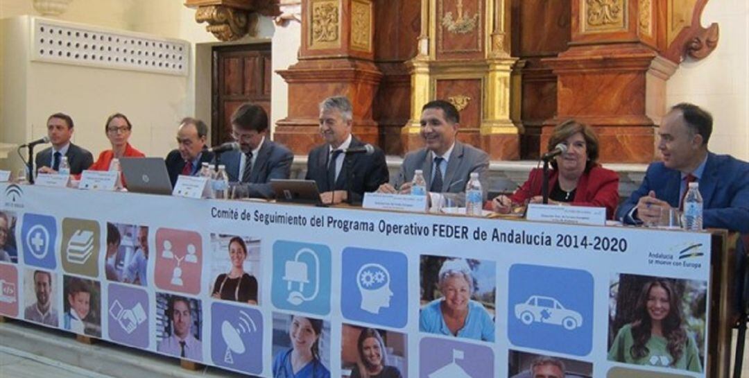 Miembros del Comité de Seguimiento del Programa Operativo Feder de Andalucía en la reunión en la que se aprobó formalmente la ITI para Jaén.