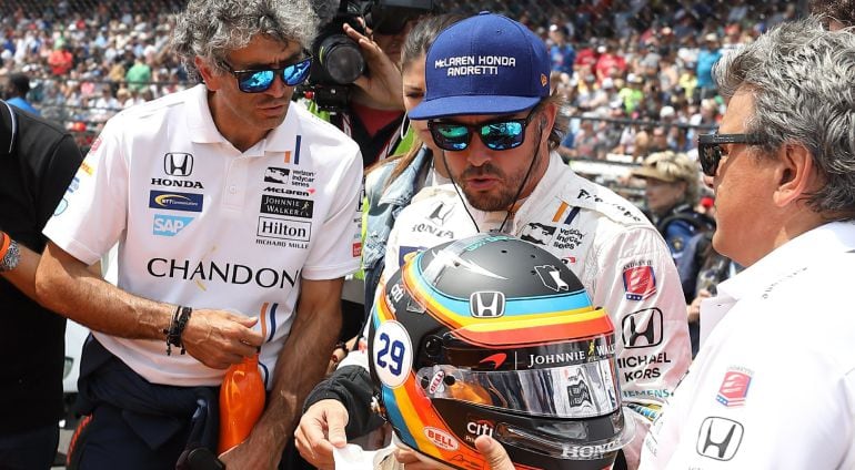 Fernando Alonso, en Indianápolis.